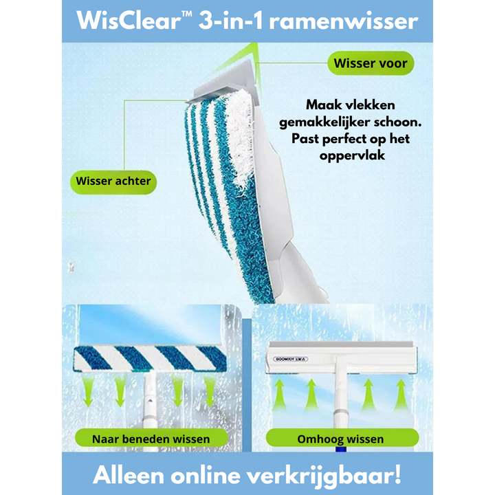 Functional 3-in-1 Window Squeegee - ClearView