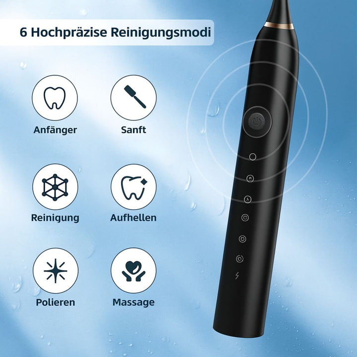 Rechargeable Sonic Electric Toothbrush with Timer and Soft Contoured Bristles