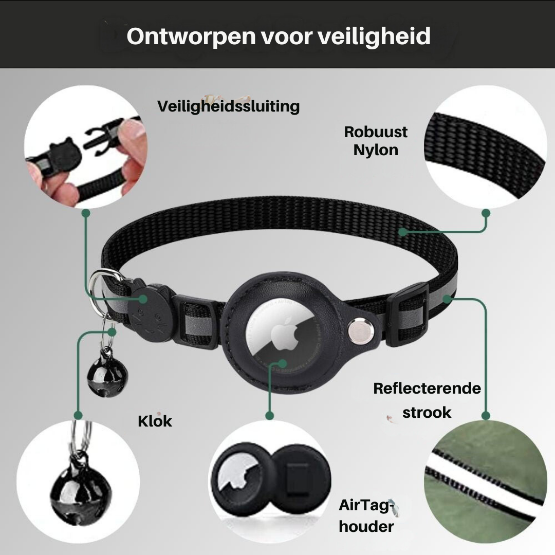 GPS Cat Collar with Reflective Design