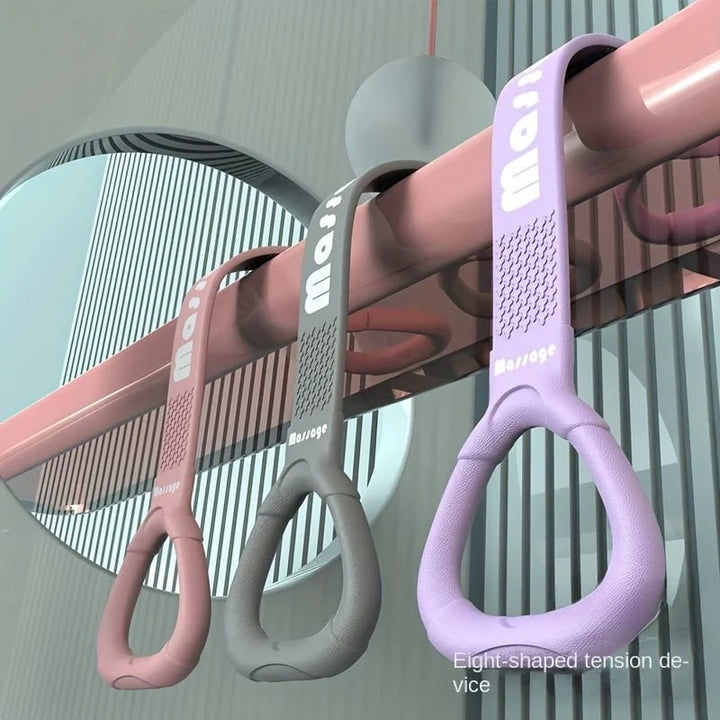 Resistance Band Exercise Figure 8 with Loop Handles and Textured Grip
