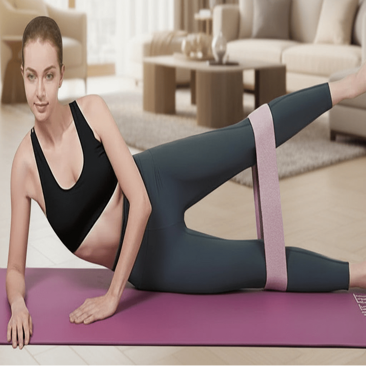 Resistance Loop Bands for Glute Booty Workouts with Non-Slip Fabric and Silicone Grip