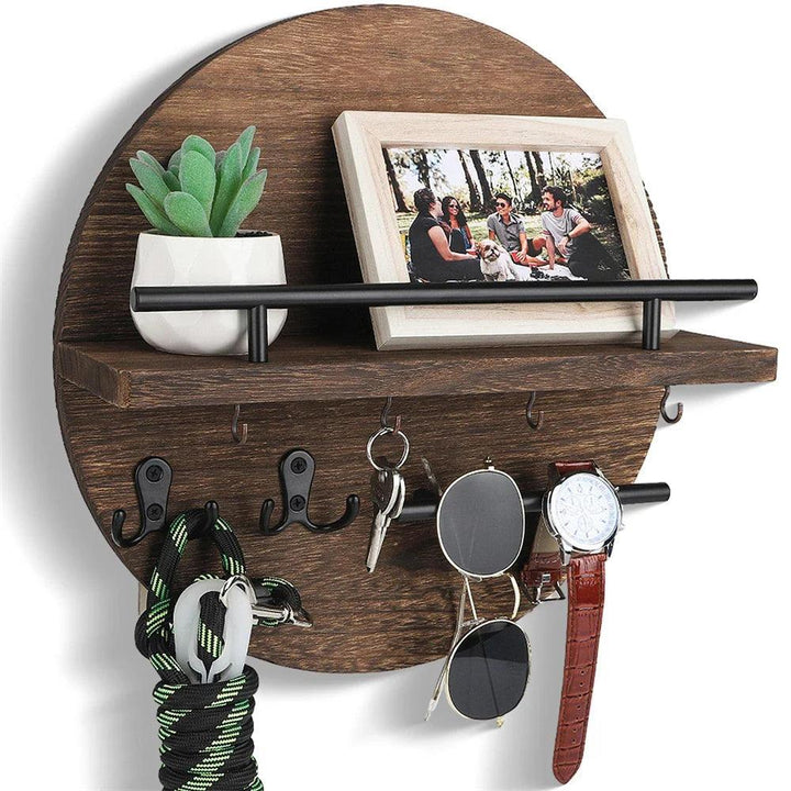 Round Wooden Key Holder | Eco-Friendly and Stylish