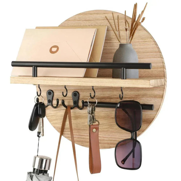Round Wooden Key Holder | Eco-Friendly and Stylish