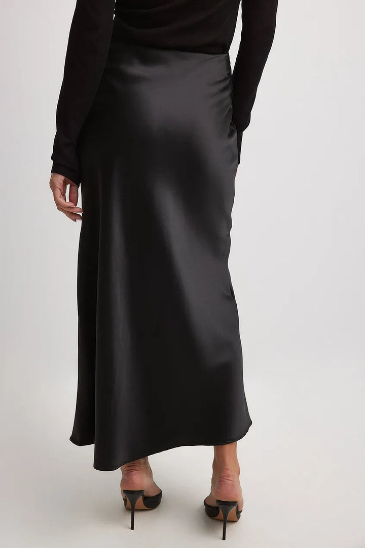 High-Waisted Satin Skirt – Leona
