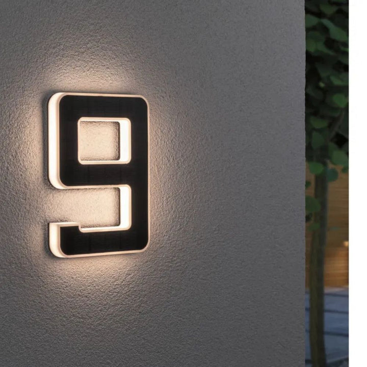 Solar-Powered House Number with LED and Dusk Sensor
