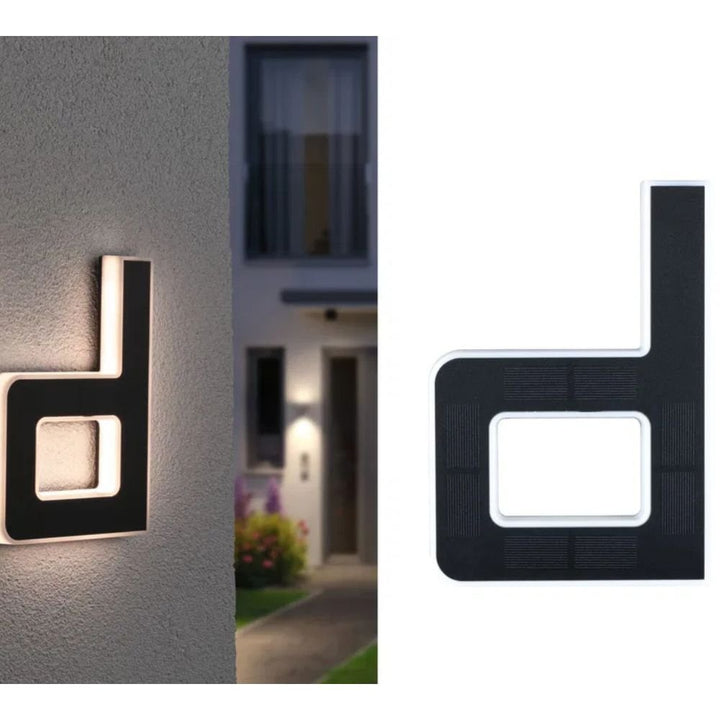 Solar-Powered House Number with LED and Dusk Sensor