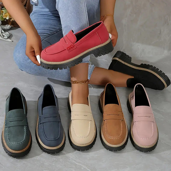 Orthopaedic Comfort Loafers with Padded Platform Sole