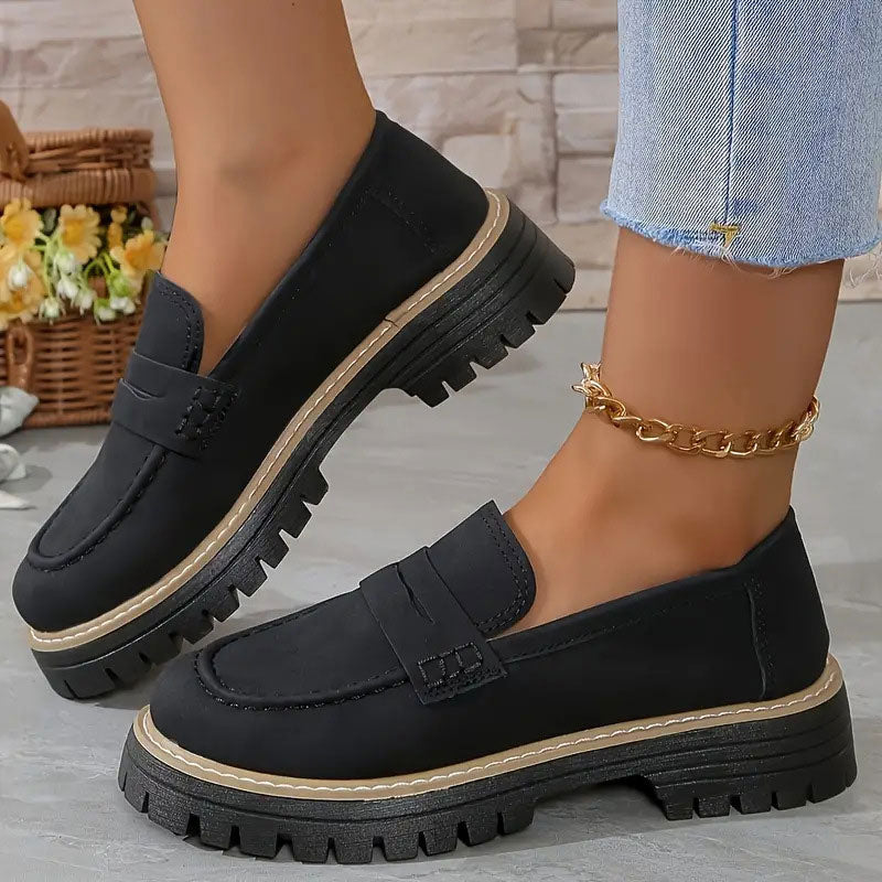 Orthopaedic Comfort Loafers with Padded Platform Sole