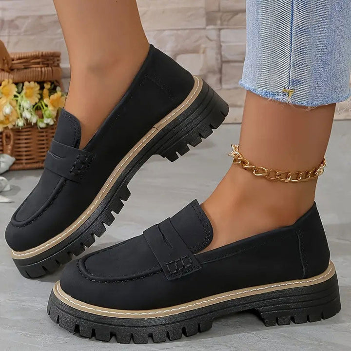 Orthopaedic Comfort Loafers with Padded Platform Sole