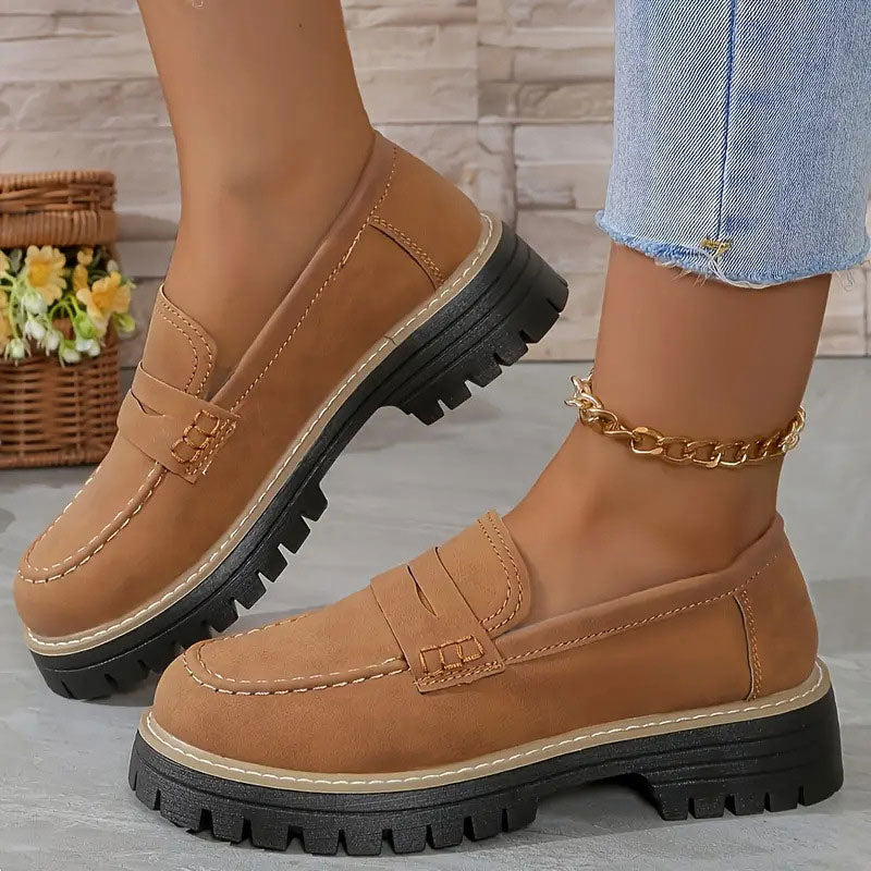 Orthopaedic Comfort Loafers with Padded Platform Sole