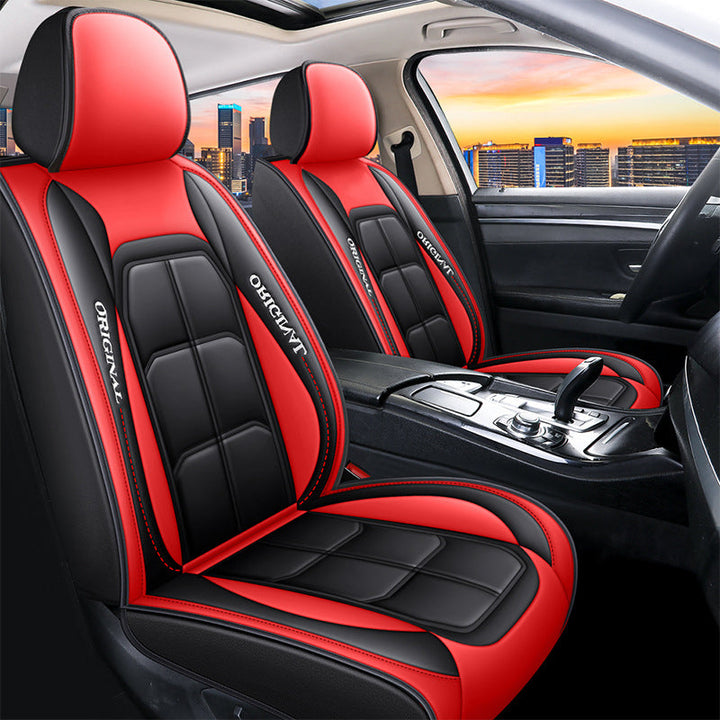 Car Front Seat Covers, 2-Piece PU Leather Set with Universal Fit