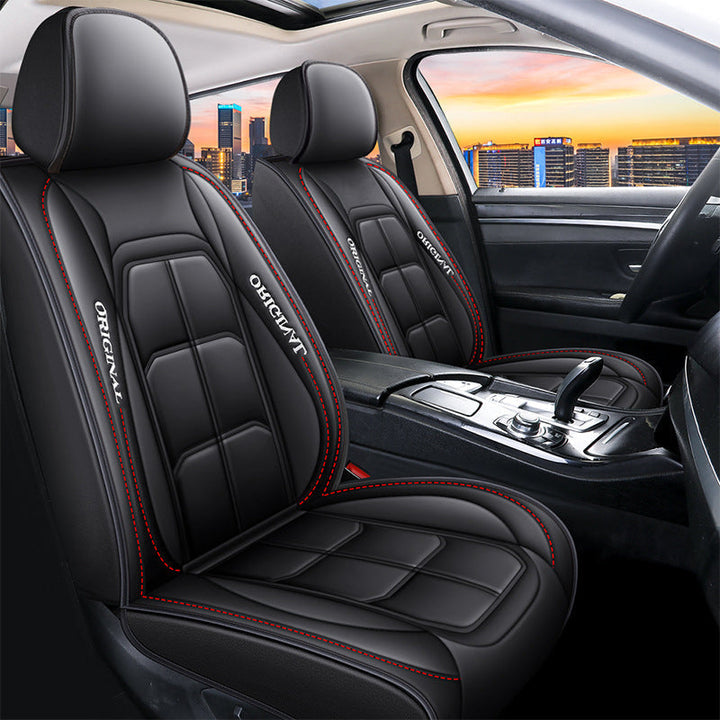 Front car seat covers, 2-piece PU leather set with universal fit