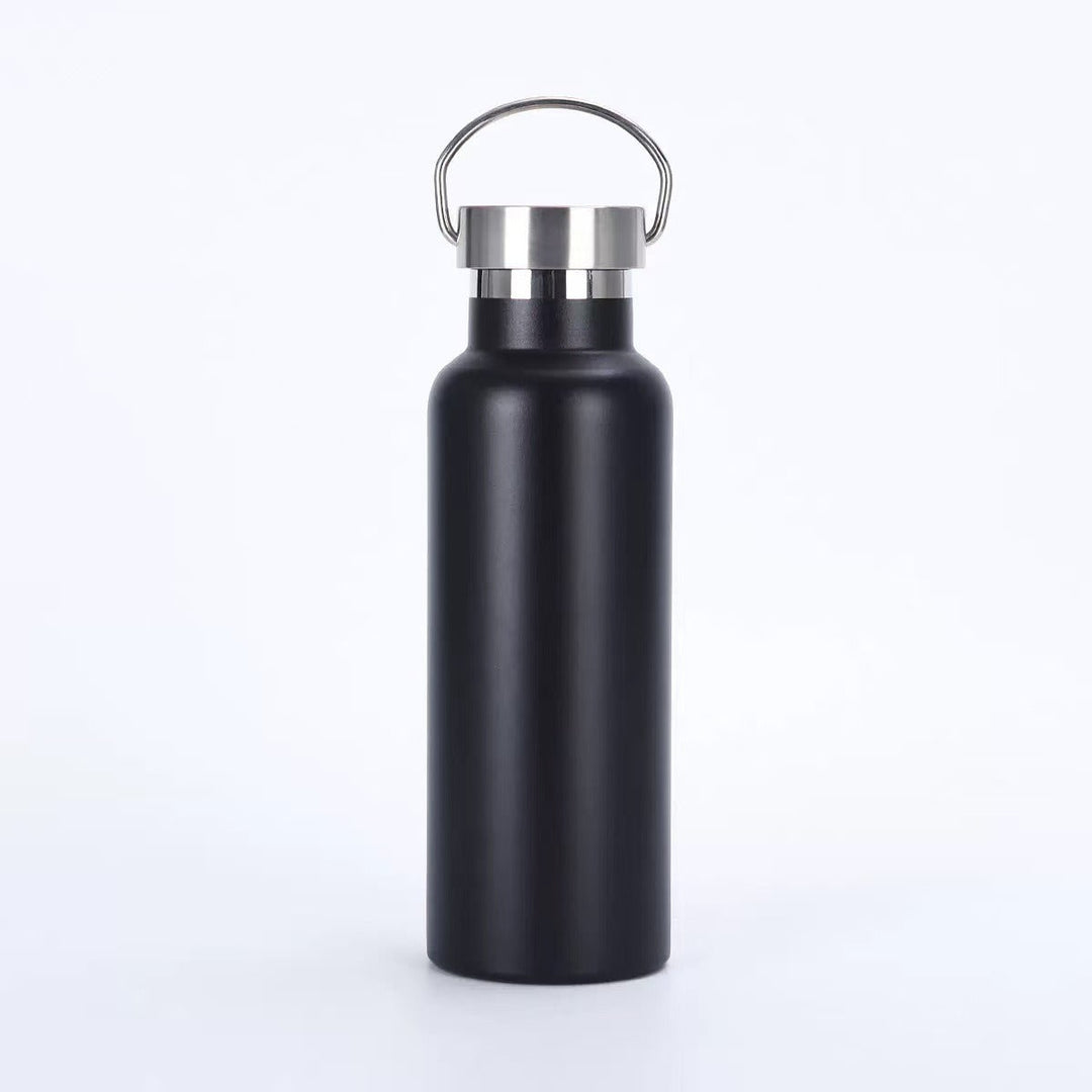 Stainless Steel Vacuum Insulated Water Bottle with Double Wall and Metal Loop Handle