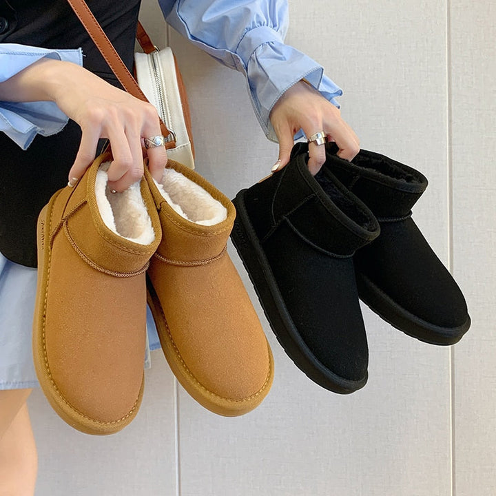Elegant Winter Ankle Boots with Fur for Women