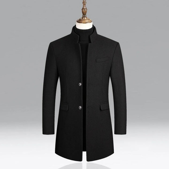 Men’s Elegant Wool-like Classic Coat Timeless Formal Layer