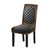 Baroque Stretch Chair Covers with Gold Detail Print - Washable Dining Chair Slipcovers