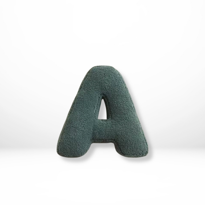 Alphabet Letter Throw Pillow with Sherpa Fabric and Plush Stuffed Design Personalized