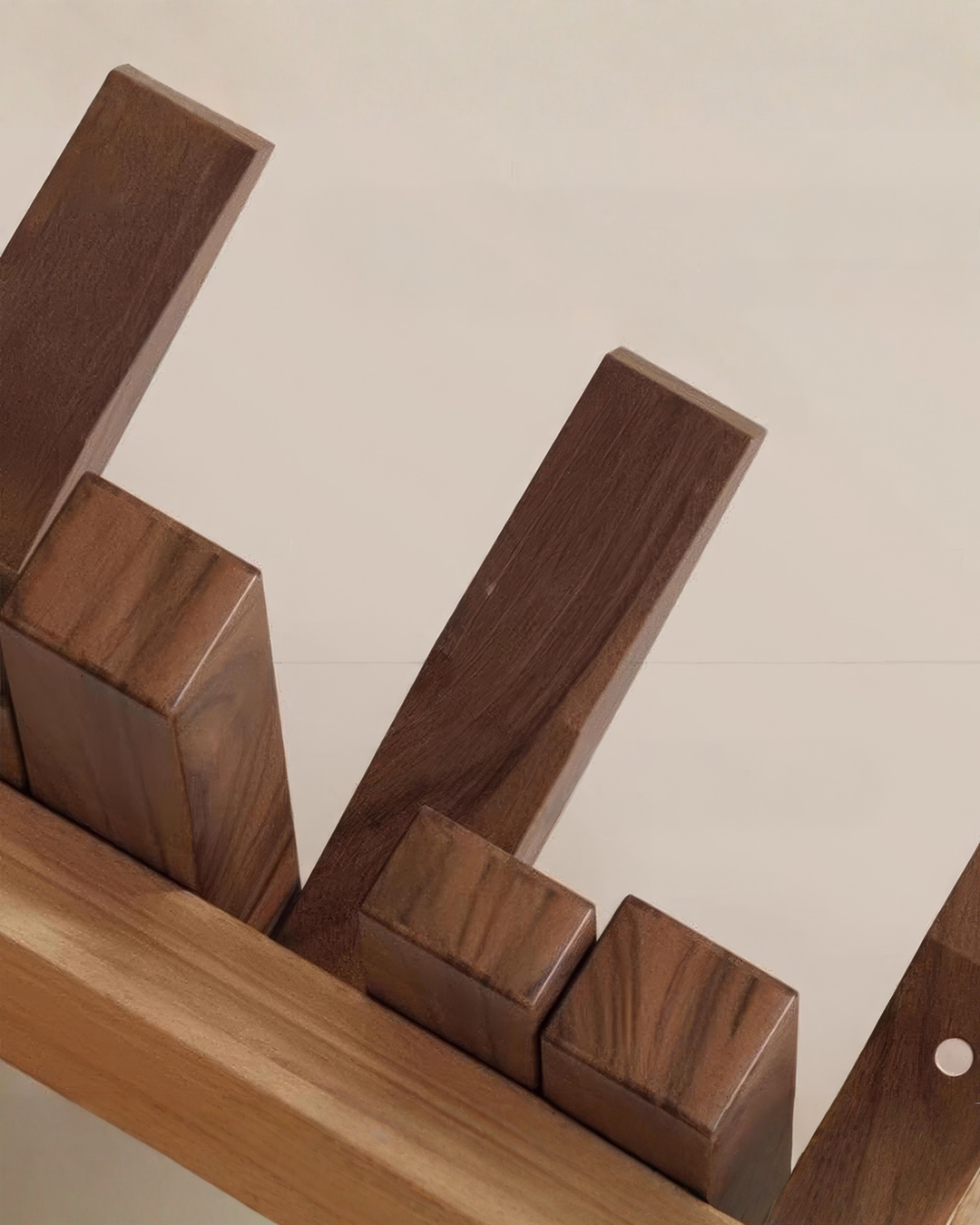 Wooden coat rack with folding magnetic hooks – beech, 3–10 hooks