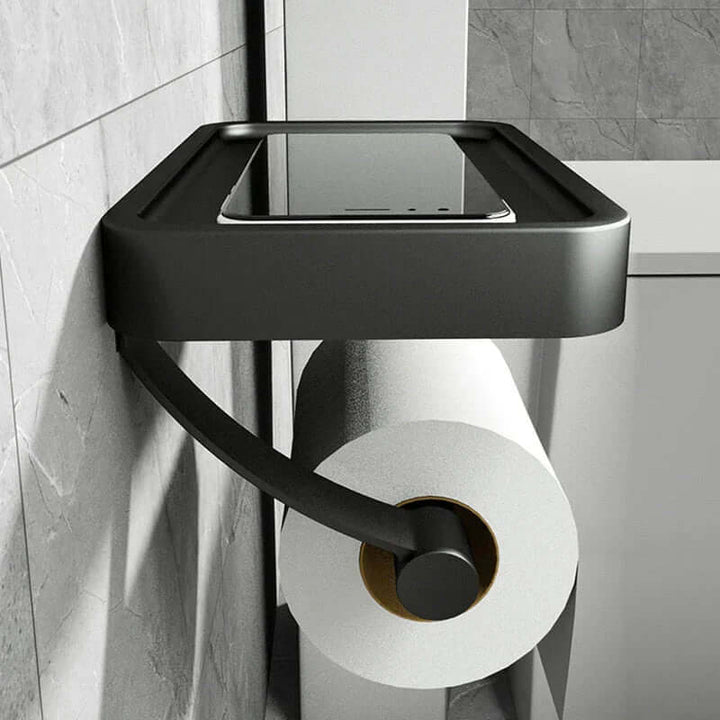 Stainless Steel Toilet Roll Holder | Toilet Roll Holder with Storage Space | Toilet Roll Holder | Rollix