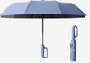 Travel Folding Umbrella with Carabiner Clip Compact Portable Wind Resistant Uv Protection