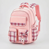 Structured School Rucksack with Checked Accents - Comfort and Style