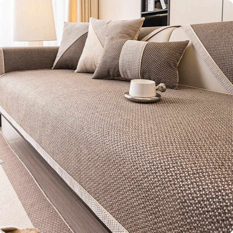 Universal sofa cover with non-slip back to protect the sofa
