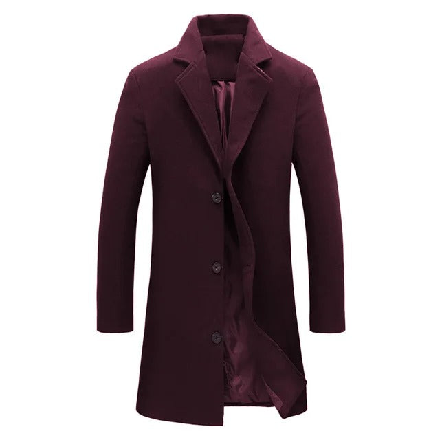 Men's Wool Coat for Autumn and Winter - Tomas