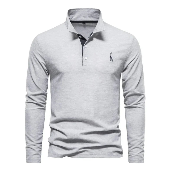 Long-Sleeved Polo Shirt for Men