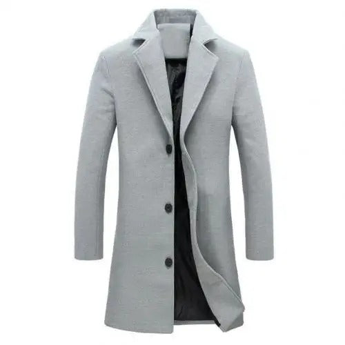 Men's Wool Coat for Autumn and Winter - Tomas