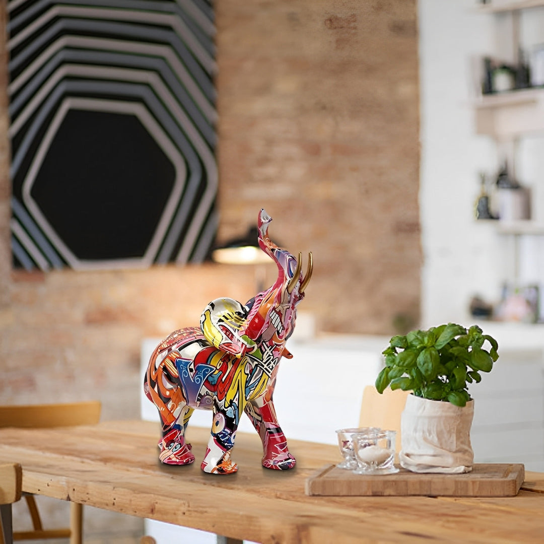 Abstract Elephant – Handmade Art Object with Symbol of Luck