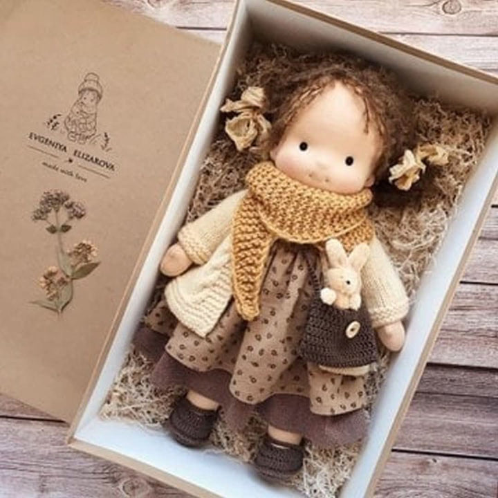 Handmade Waldorf Doll Made of Natural Materials – 30 cm
