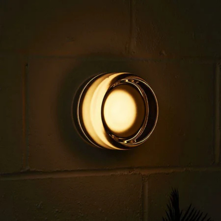 Round LED Wall Sconce with Acrylic Diffuser Flush Mount Bedroom Light