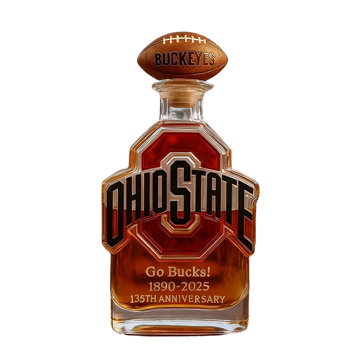 Whiskey Decanter Glass Sports Football Shaped Clear Gift