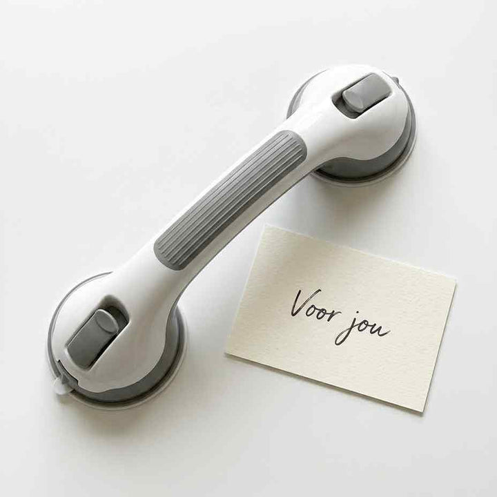 Suction grab handle for the shower, drill-free bathroom safety handle, 15.7 inch