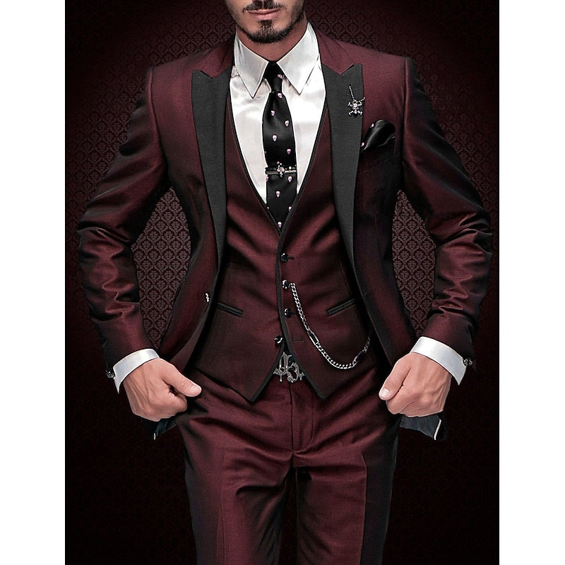 Elegant, Tailored Three-Piece Men's Suit for Special Occasions