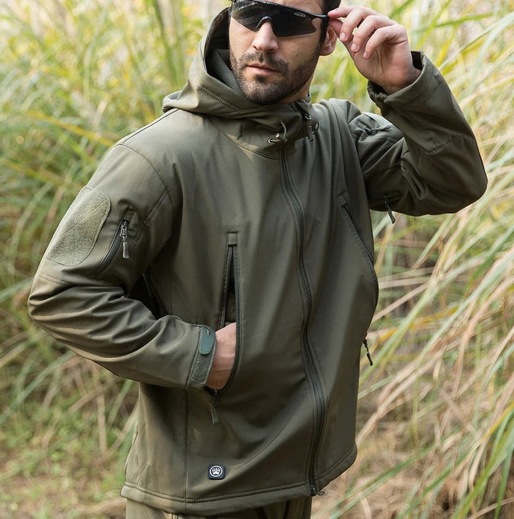 Waterproof Windproof Fleece-Lined Outdoor Jacket and Trousers Set