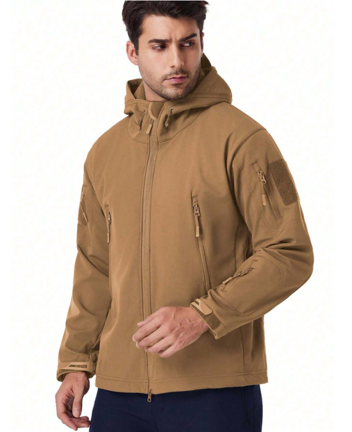 Waterproof Windproof Fleece-Lined Outdoor Jacket and Trousers Set