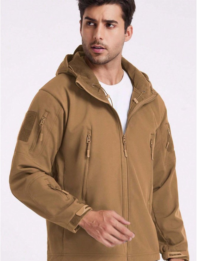 Waterproof Windproof Fleece-Lined Outdoor Jacket and Trousers Set